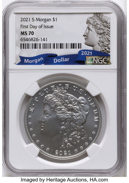 2021-S S$1 Morgan, 100th Anniversary MS thumbnail 6
