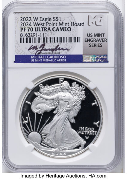 2022-W $1  Silver Eagle PR DCAM thumbnail 5