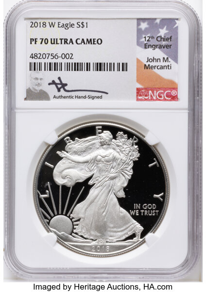 2018-W $1  Silver Eagle PR DCAM thumbnail 7