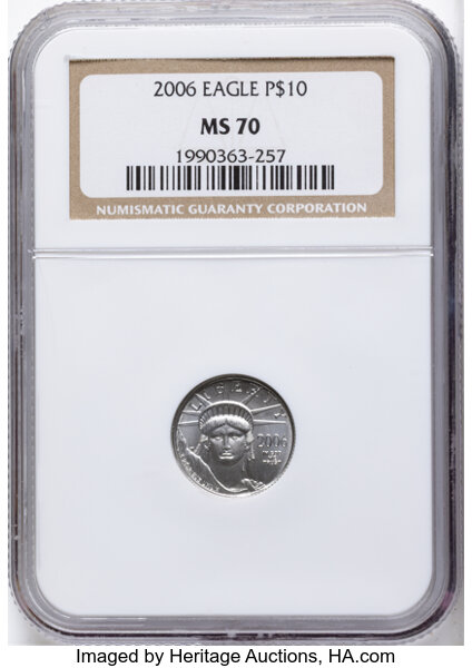 2006 $10  Platinum Eagle MS thumbnail 3