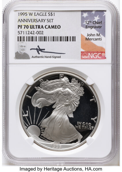 1995-W $1  Silver Eagle PR DCAM thumbnail 5