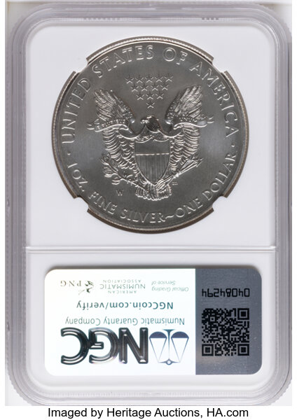 2012-W $1  Silver Eagle, Burnished MS thumbnail 16