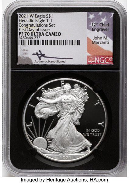 2021-W $1  Silver Eagle, Type 1 PR DCAM thumbnail 11