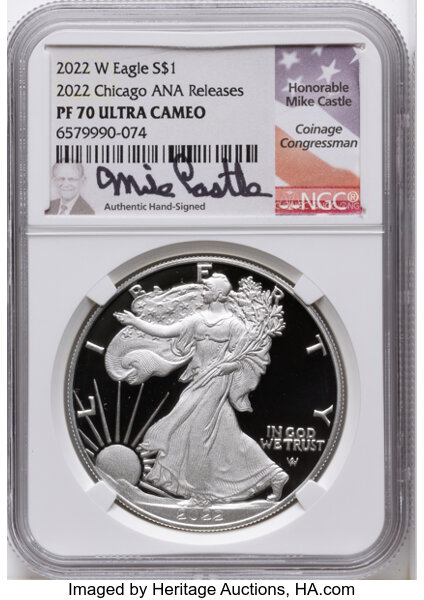 2022-W $1  Silver Eagle PR DCAM thumbnail 4