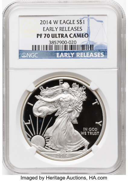 2014-W $1  Silver Eagle PR DCAM thumbnail 4