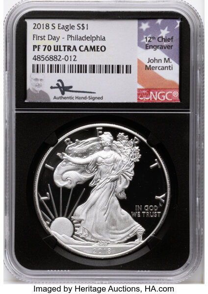 2018-S $1  Silver Eagle PR DCAM thumbnail 12