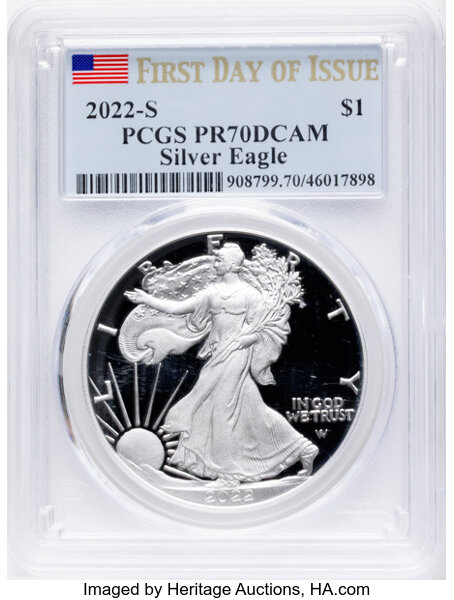 2022-S $1  Silver Eagle PR DCAM thumbnail 11
