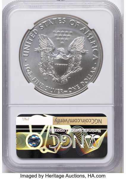 2018-W $1  Silver Eagle, Burnished MS thumbnail 12
