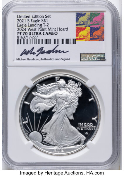2021-S $1  Silver Eagle, Type 2 PR DCAM thumbnail 10
