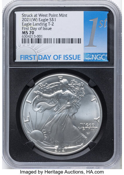 2021 $1  Silver Eagle, Type 2 MS thumbnail 9