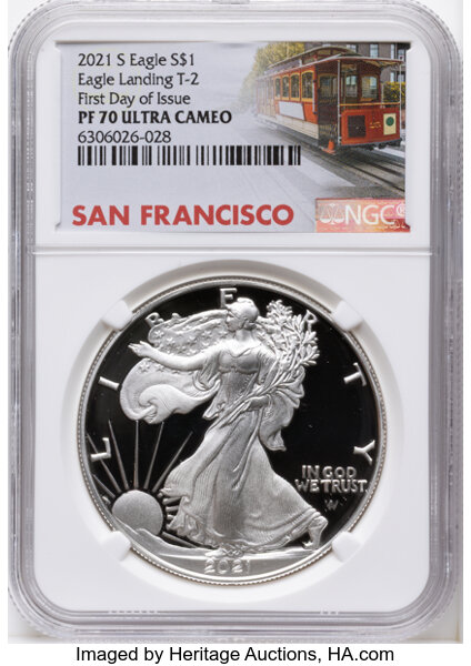 2021-S $1  Silver Eagle, Type 2 PR DCAM thumbnail 12