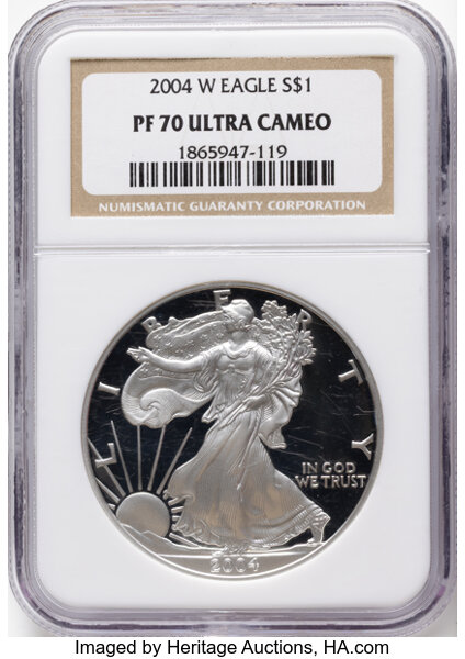 2004-W $1  Silver Eagle PR DCAM thumbnail 4