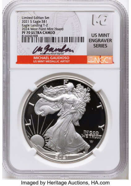 2021-S $1  Silver Eagle, Type 2 PR DCAM thumbnail 16