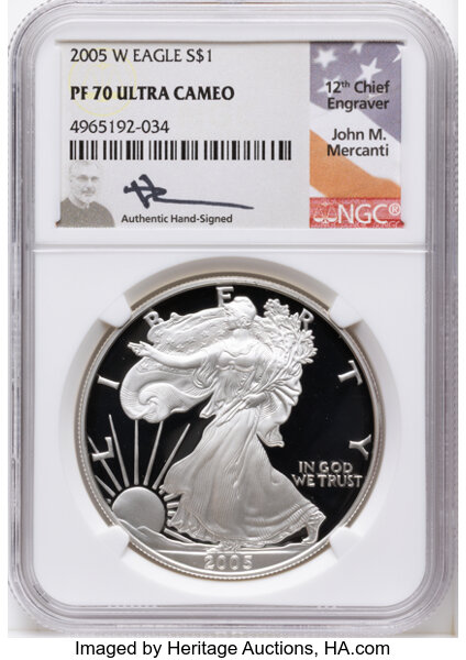 2005-W $1  Silver Eagle PR DCAM thumbnail 4