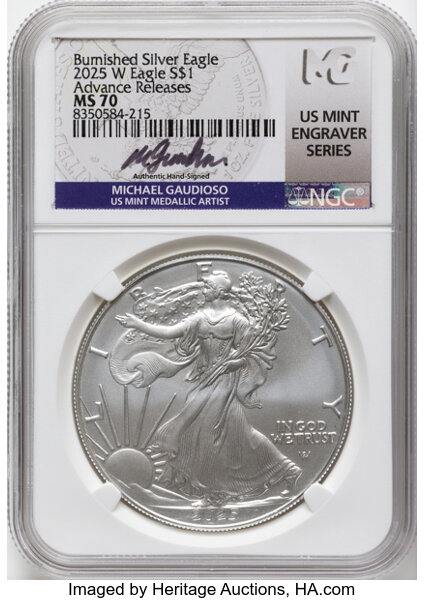 2025-W $1  Silver Eagle, Laser Privy PR DCAM thumbnail 12