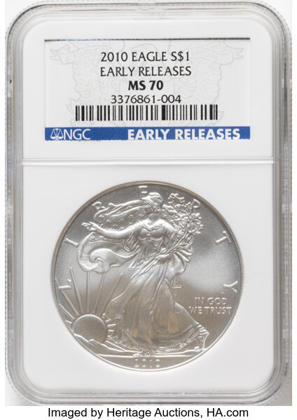 2010 $1  Silver Eagle MS thumbnail 3