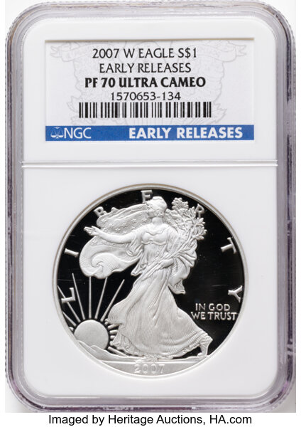 2007-W $1  Silver Eagle PR DCAM thumbnail 4
