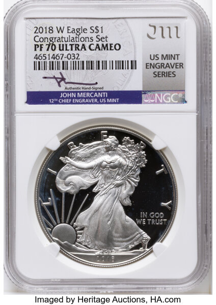 2018-W $1  Silver Eagle PR DCAM thumbnail 6