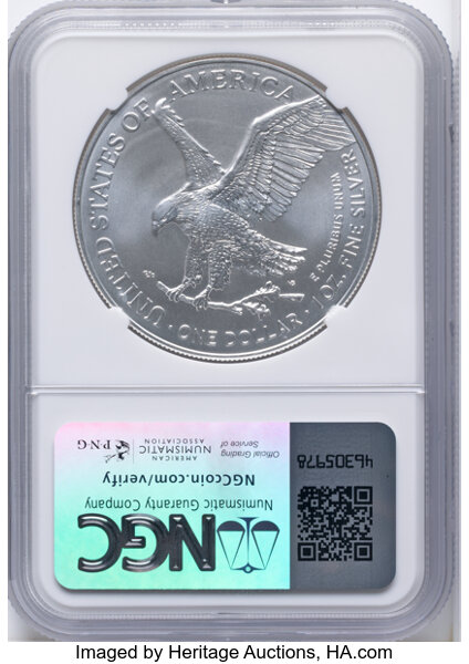 2024-(W) $1  Silver Eagle, Struck at West Point Mint MS thumbnail 6