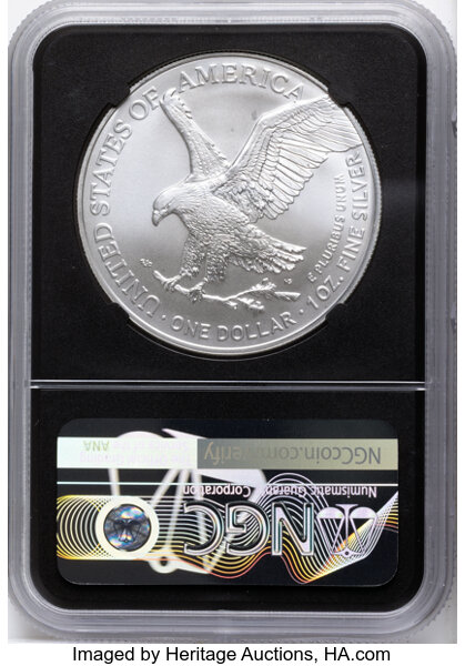 2022-(W) $1  Silver Eagle, Struck at West Point Mint MS thumbnail 11