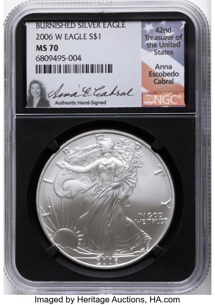 2006-W $1  Silver Eagle, Burnished MS thumbnail 6