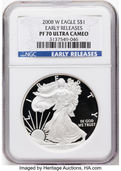 2008-W $1  Silver Eagle PR DCAM thumbnail 4
