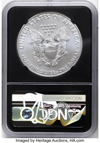 2020-W $1  Silver Eagle, Burnished MS thumbnail 8