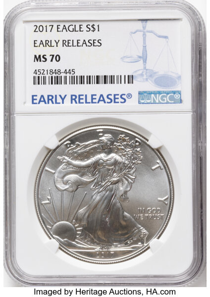 2017 $1  Silver Eagle MS thumbnail 3