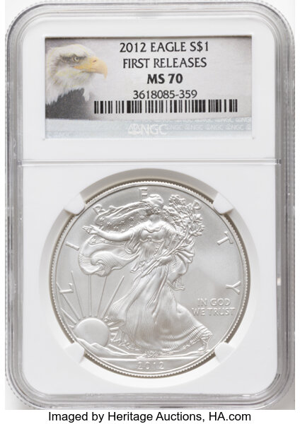 2012 $1  Silver Eagle MS thumbnail 3