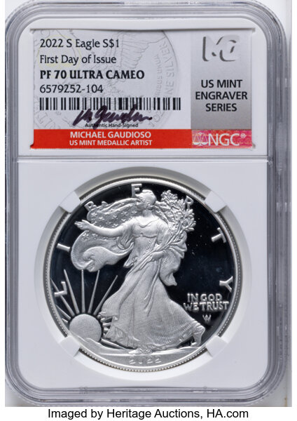 2022-S $1  Silver Eagle PR DCAM thumbnail 4