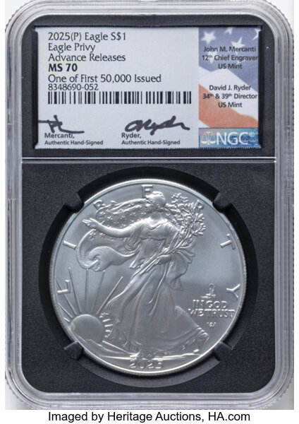 2025-(P) $1  Silver Eagle, Eagle Privy MS thumbnail 6