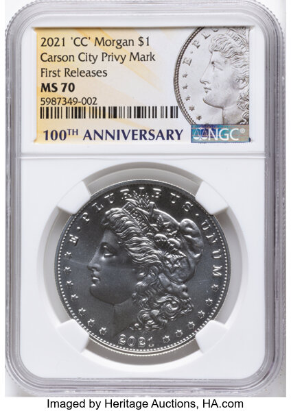 2021-(CC) S$1 Morgan, Privy Mark, 100th Anniversary MS thumbnail 5