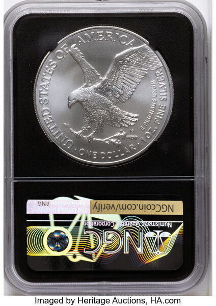 2021-(S) $1  Silver Eagle, Type 2, Emergency San Francisco Strike MS thumbnail 9