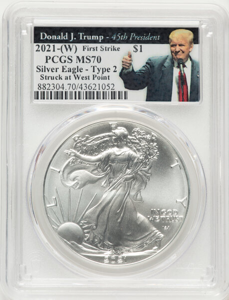 2021 $1  Silver Eagle, Type 2 MS thumbnail 4