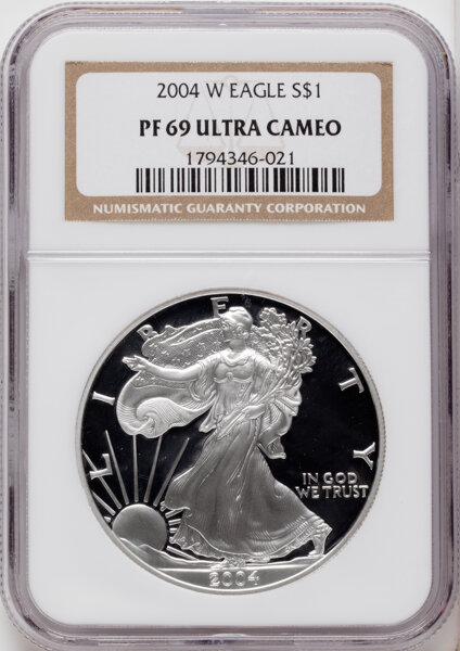 2004-W $1  Silver Eagle PR DCAM thumbnail 3