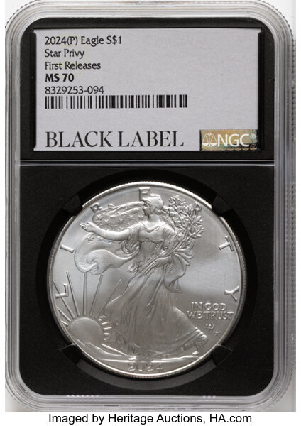 2024-(P) $1  Silver Eagle, Star Privy MS thumbnail 4