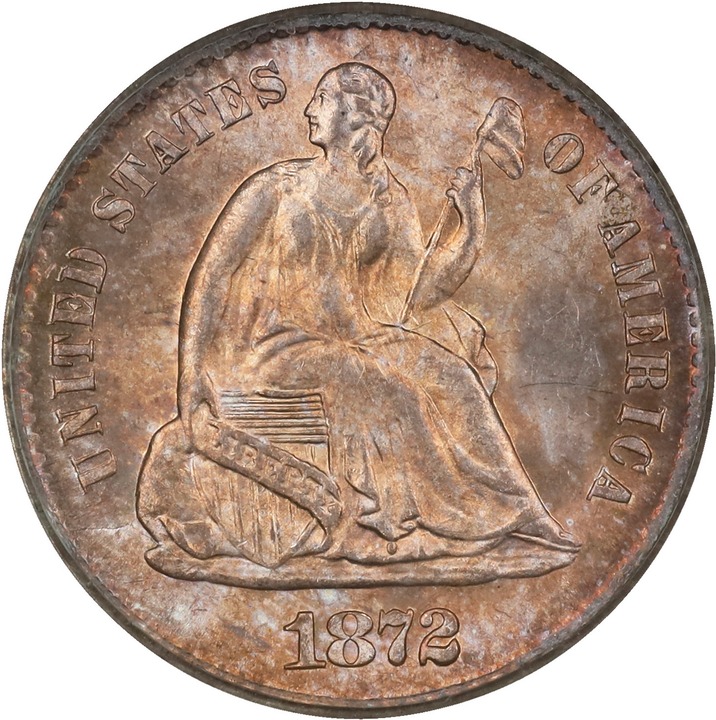 1872-S H10c MM Below Wreath, MPD, FS-301 MS thumbnail 3