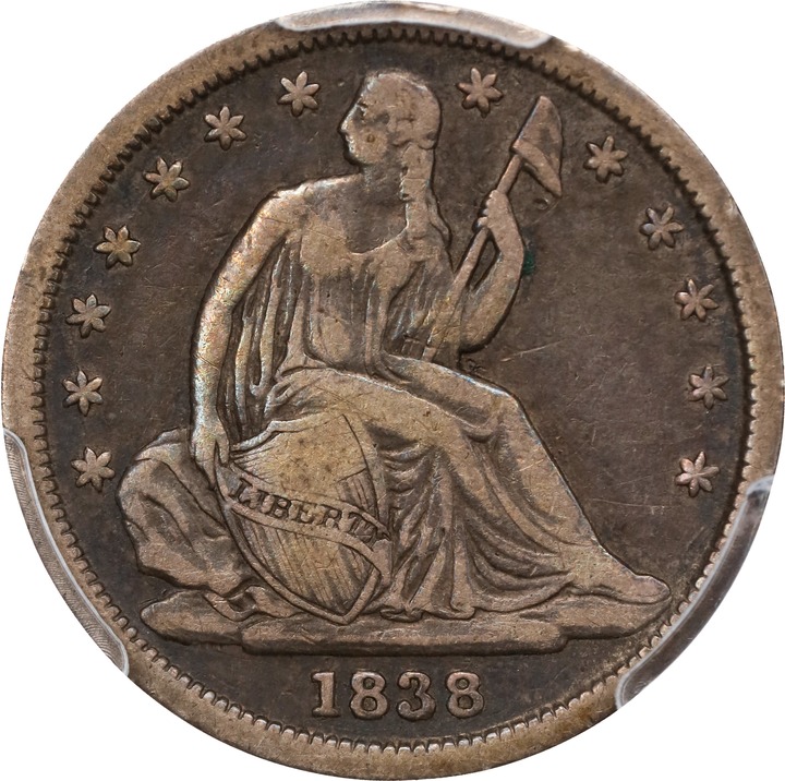 1838 10c No Drapery, Small Stars MS thumbnail 7