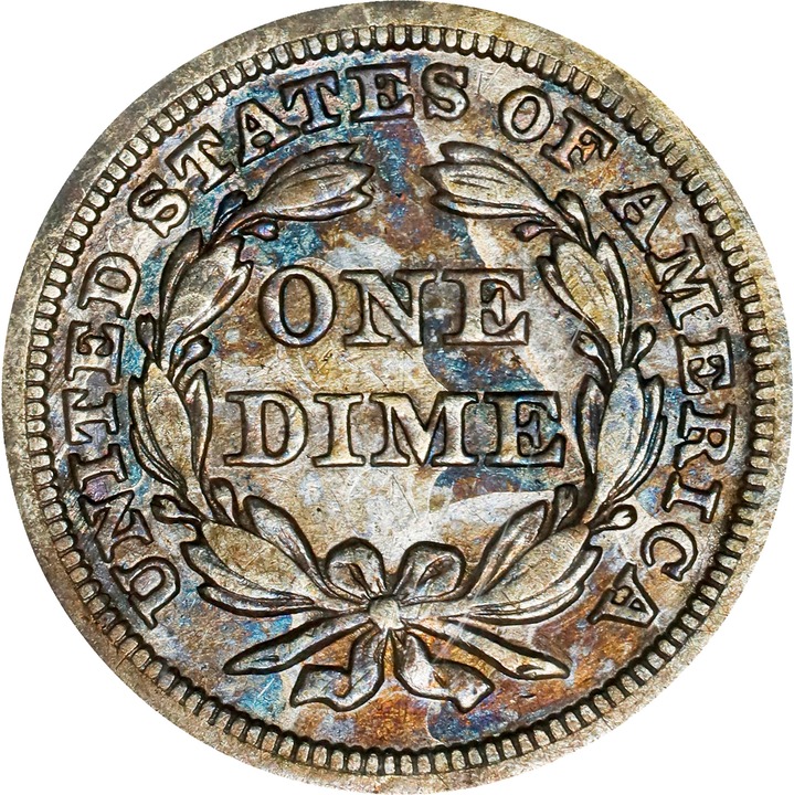 1844 10c XF40 thumbnail 2