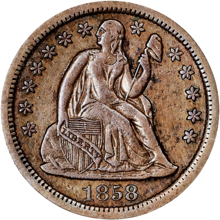1858-S 10c MS thumbnail 3