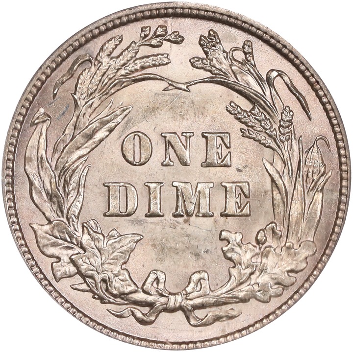 1916 10c Barber AU58 thumbnail 4