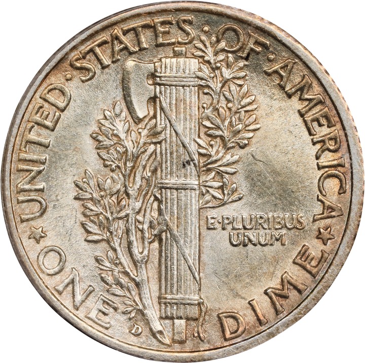 1916-D 10c MS FB MS60 FB thumbnail 4