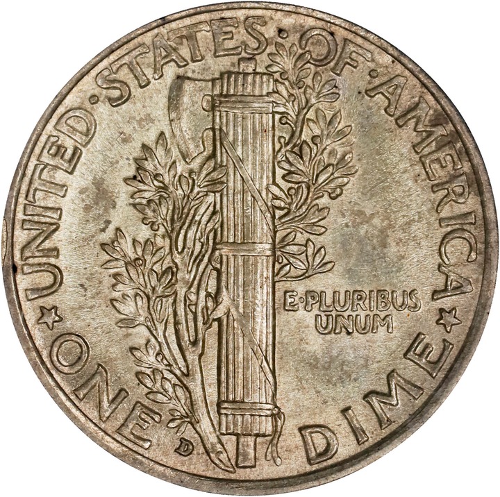 1917-D 10c MS FB MS63 FB thumbnail 2