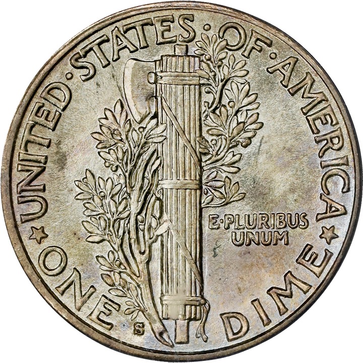 1917-S 10c MS FB MS64 FB thumbnail 4