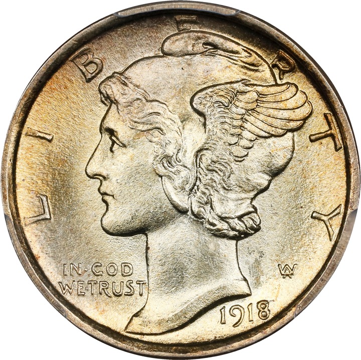 1918-D 10c MS thumbnail 3