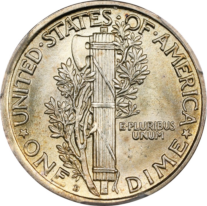 1918-D 10c MS66 thumbnail 2