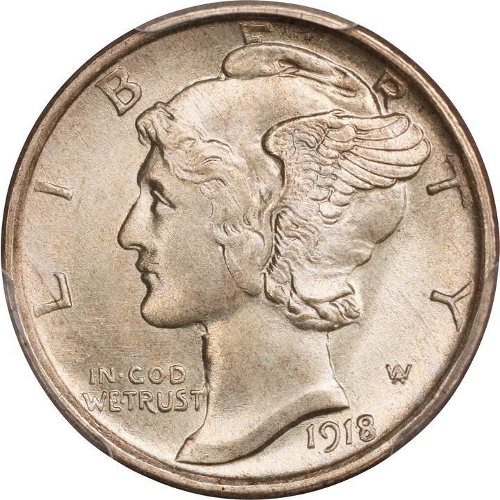 1918-S 10c MS thumbnail 3