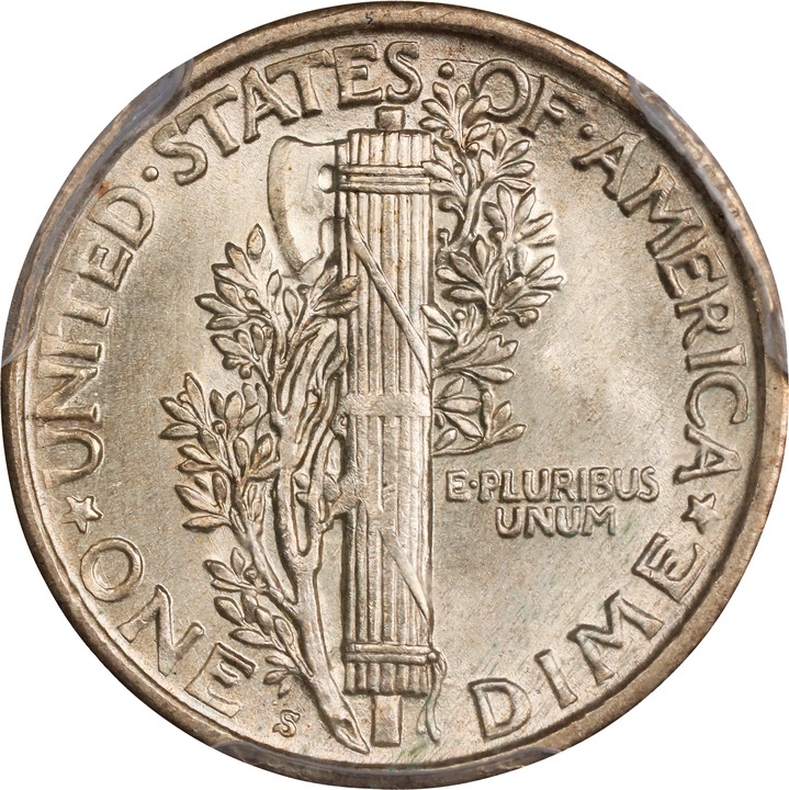1918-S 10c MS65 thumbnail 2