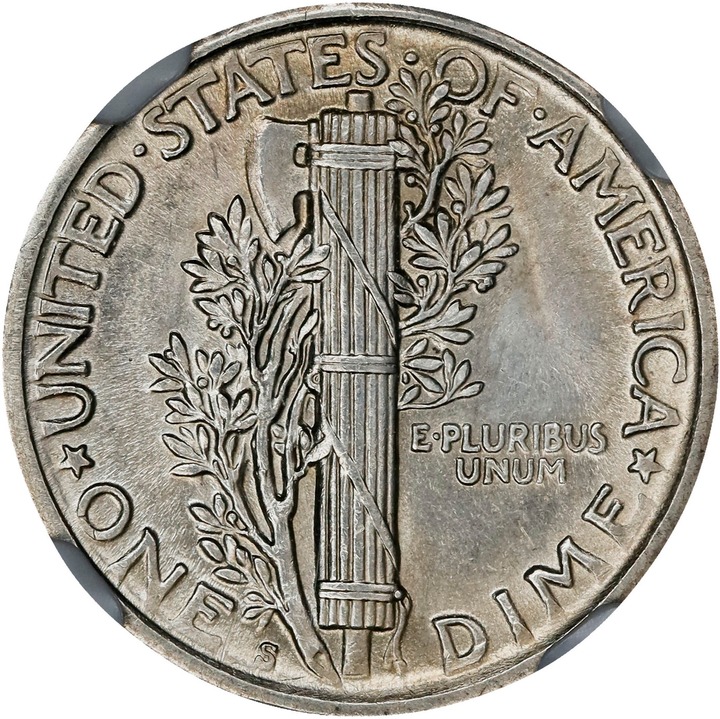 1918-S 10c MS FB MS60 FB thumbnail 10