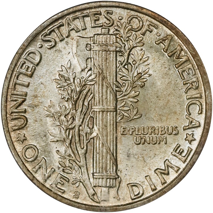 1923-S 10c MS FB MS62 FB thumbnail 2